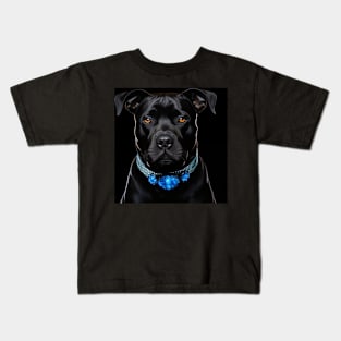 Elegant Black Pit Bull Kids T-Shirt